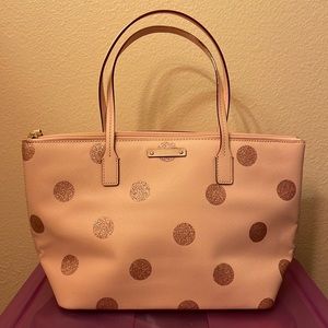 Kate Spade New York Haven Lane Glitter Tote (Light Pink)